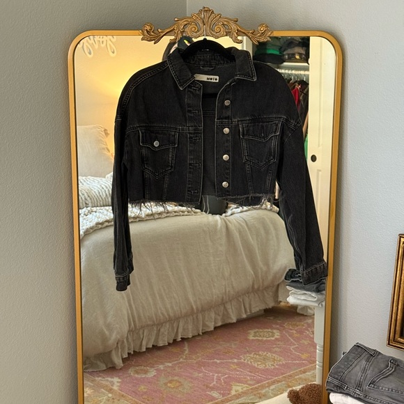 🖤 Topshop Denim Hacked Off Cropped Jacket🖤 - Picture 2 of 4